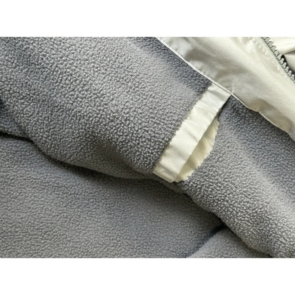 USPA Polo Coat Mens Size Large Fleece Lined Zip‎ Up Jacket Gray Logo